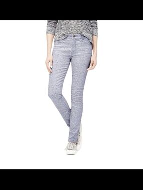 LOFT Modern Skinny Ankle Periwinkle Floral, Light Blue, 27/4